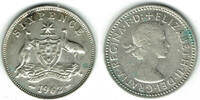 Australien 6 Pence (Sixpence) Australia, 6 Pence silver, elisabeth II., like scan -