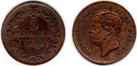Italien 5 Centesimi Italien 5 Centesimi, Vittorio Emanuele II, siehe Scan! -