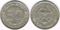 Weimarer Republik 50 Pfennig Weimar, Kursmünze 50 Reichspfennig 1928 A, Beispielbild! -