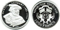 Togo 1000 Francs Togo 1999, 1000 Francs <i>Martin Luther</i>, proof -