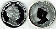Britische Jungferninseln 10 Dollar British Virgin Islands silver ounce Queen Elisabeth II. -
