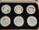 Sierra Leone 6 x 10 Dollars Sierra Leone, silver coin set Elephant, Lion, Leopard, Rhino, Buffalo in Box -