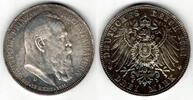 Bayern 3 Mark Kaiserreich, Bayern 3 Mark 1911 D, Prinzregent Luitpold, Erhaltung siehe Scan! -
