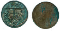 Salzburg 1 Pfennig Salzburg, Andreas Jakob von Dietrichstein 1747-1753, einseitiger Pfennig -