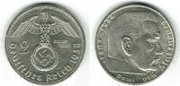 Drittes Reich 2 Reichsmark Drittes Reich, 2 Reichsmark 1938 AHindenburg mit HK! -