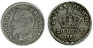 Frankreich 20 Centimes Frankreich, 20 Centimes, 1867 A, Napoleon III., Erhaltung siehe Scan! -