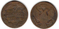 Polen 3 Groszy Russia - Poland, 3 Groszy, nikolas I., like scan -