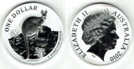 Australien 1 Dollar australia 2010, silver ounce kangaroo, Unciruclated -