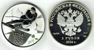 Russland 3 Rubel Russia, 3 roubles <i>sochi olympics 2014 - skier", only with capsule -