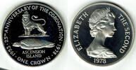 Ascension Island 1 Crown Ascension Island commemorative coin, 25th anniversary of coronation -