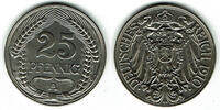 Deutsches Kaiserreich 25 Pfennig Kaiserreich, Kursmünze 25 Pfennig, 1910 A, Erhaltung siehe Scan! -