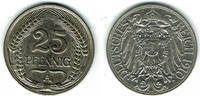 Deutsches Kaiserreich 25 Pfennig Kaiserreich, Kursmünze 25 Pfennig, 1910 A, Erhaltung siehe Scan! -