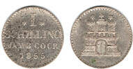 Hamburg 1 Schilling Hamburg, 1 Schilling 1855, siehe Scan -