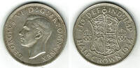 Großbritannien Half Crown great britain silver coin, george VI., half crown -