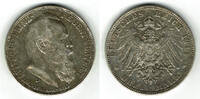 Bayern 3 Mark Kaiserreich, Bayern 3 Mark 1911 D, Prinzregent Luitpold, Erhaltung siehe Scan! -