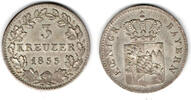 Bayern 3 Kreuzer bavaria, Maximilian II., 3 Kreuzer, like scan -