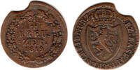 Nassau 1/4 Kreuzer Nassau, Herzog Wilhelm, Kursmünze 1/4 Kreuzer, Erhaltung siehe Scan -