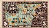 Deutschland - Bank Deutscher Länder 5 Mark Bank Deutscher Länder, Fünf Deutsche Mark, Serie 1948, Ro. 236a -