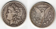 USA Dollar usa, morgan dollar 1891 O, like scan! -
