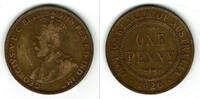 Australien Penny Australia, 1 penny coin, King George V., good VF like scan! -
