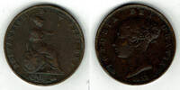 Großbritannien 1/2 Penny Großbritannien 1853, Half Penny, Erhaltung siehe Scan! -