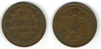Finnland 5 Penniä Finland, 1865, 10 Penniä, Alexander II., like scan! -