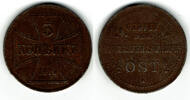 Gebiet des Oberbefehlshabers Ost 3 Kopeken Kursmünze 3 Kopeken, Eisen, 1916 A, Zustand siehe Scan! -