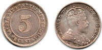 Straits Settlements 5 Cents Straits Settlements, 5 Cents, Edward VII., like scan! -