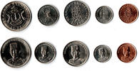 Brunei 86 Sen (5 Münzen) Brunei 5 coins Set, 1 - 50 Sen -