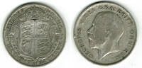 Großbritannien Half Crown great britain silver coin, george V., half crown -