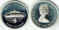 Tristan da Cunha 25 Pence Tristan da Cunha commemorative coin "elisabeth II., silver jubilee" -