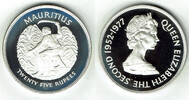 Mauritius 10 Rupees Silver coin <i>silver jubilee - elisabeth II.</i>, Mauritius 1977, 25 Rupees -