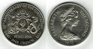 St. Helena 1 Crown St. Helena commemorative coin, 25th anniversary of coronation -