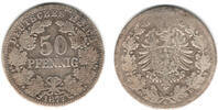 Deutsches Kaiserreich 50 Pfennig Kaiserreich, Kursmünze 50 Pfennig, 1877 C! -