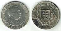 Slowakei 20 Kronen slovakia 20 korona 1939, Dr. Josef Tiso -