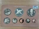 Cook Island 6,88 Dollars (8 Münzen) official coin set 1976, 8 coins including 5 $ silver coin! No Box/No COA -