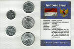 Indonesien 875 Rupiah Indonesia, coin set, 25 rupiah - 500 rupiah (5 coins) -