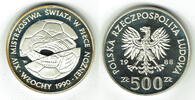 500 Zloty 1988 Polen Polen 500 Zloty 1988, Fußball-WM Italien 1990 , PP, siehe Scan Polierte Platte, etwas angelaufen