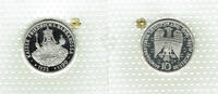 BRD 10 DM 10-DM-Gedenkmünze, Kaiser Friedrich I. Barbarossa, 1990 F, in Originalfolie! -