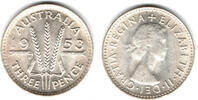 Australien 3 Pence Australia, 3 Pence silver, elisabeth II.! -