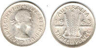 Australien 3 Pence Australia, 3 Pence silver, elisabeth II.! -
