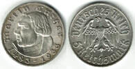 Drittes Reich 5 Mark Drittes Reich, 5 Mark Gedenkmünze Martin Luther 1933 A. -