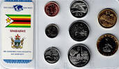 Simbabwe 8,86 Dollars (ZWD) Zimbabwe, coin set, 1 cent - 5 dollars (8 coins) -