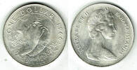 Bahamas 1 Dollar bahamas islands, silver coin 1 Dollar 1966, conch shell! -
