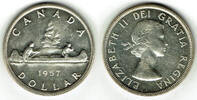Kanada 1 Dollar 1957 K Kanada, 1 Dollar 1957, Kanu! fast vorzüglich 22,50 EUR  Excl. 9,90 EUR Verzending