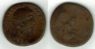 Römische Kaiserzeit - Lucius Verus AE-Sesterz AE-Sesterz des Lucius Verus, Rv.: kauernder Parther, TRPOT V IMP II COS II/PP! -