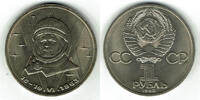 Russland 1 Rubel sovjet union, 1 rouble 1983, Tereshkova- First Women in Space -