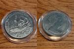 Südgeorgien und Südliche Sandwich Inseln 2 Pounds (Pfund) South Georgia + South Sandwich Islands, "The ocean twilight zone" blue titanium -