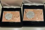 USA 1 Dollar + Kupfer-Barren USA, american eagle, 1 ounce fine silver + 3 ounces copper Walking Liberty bar -