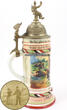 Deutsches Reich/Mainz 1905-1907 Reservist Honert/Reservistenkrug, Flasche und Pfeife/1. Comp. 1. Nass. Inft. ... 2-3